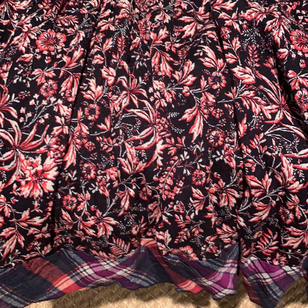 FREE PEOPLE WHAT ABOUT LOVE ONE SHOULDER FLOWY PLAID MAXI DRESS BLACK MOTIF M - Picture 12 of 16